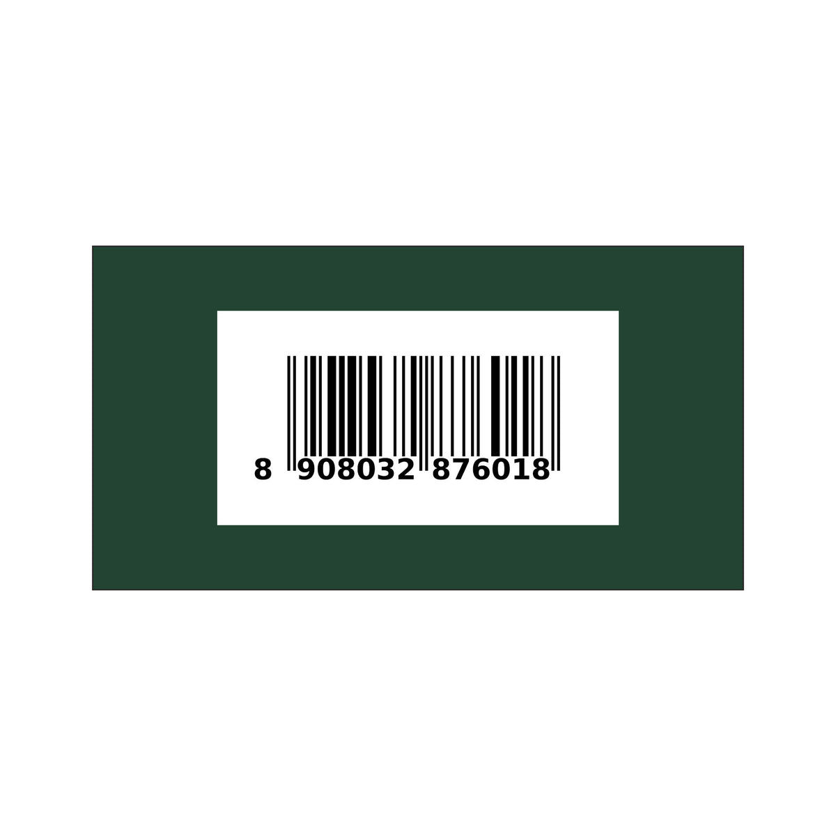 S2F Signature Emerald Reserve Pure Green Tea 50g product packaging bottom barcode label view on transparent background